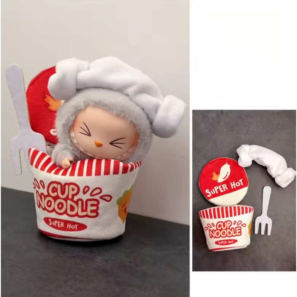 Cup Noodle Outfit for Labubu V1, V2, V3